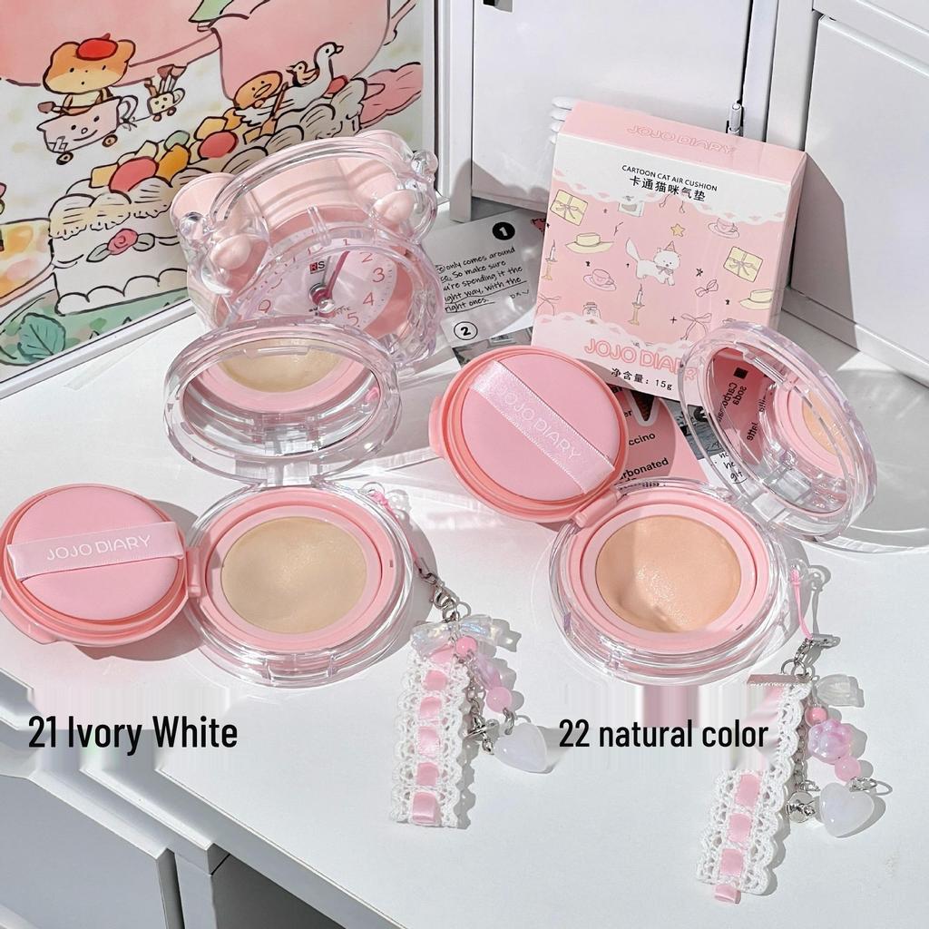 Cartoon Kitten Cushion BB Cream - Long-lasting, Waterproof, Oil Control & Smudge-Free Concealer for Students