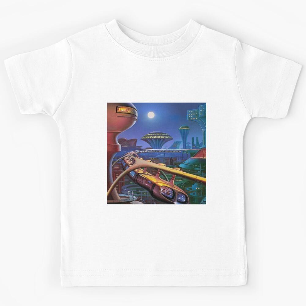 Retro Futurism City Poster Kids T-Shirt 110