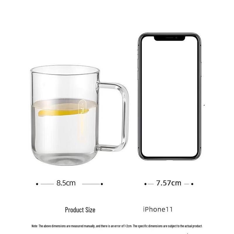 Fuguang Borosilicate Glass Drinking Cup with Handle and Scale