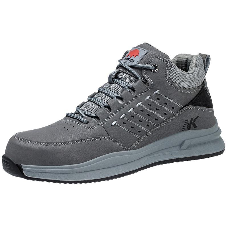 Unisex Non-slip Safety Shoes, Anti-smash, Anti-puncture, Wear-resistant, Plastic Toe Cap for Construction and Industrial Use.