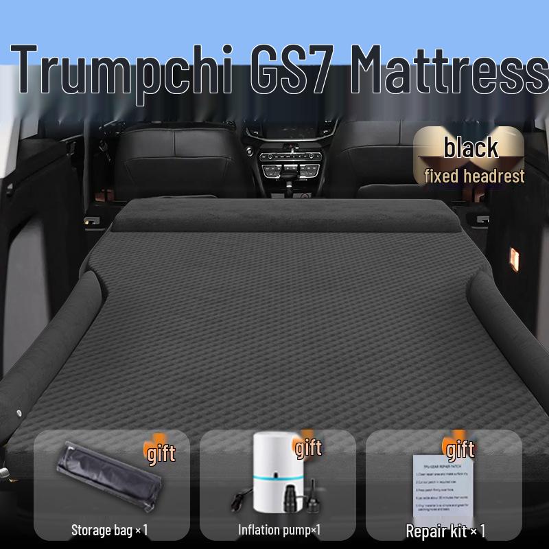 Inflatable Car Mattress for GAC Trumpchi GS7 - Trunk & Rear Seat Sleeping Pad.