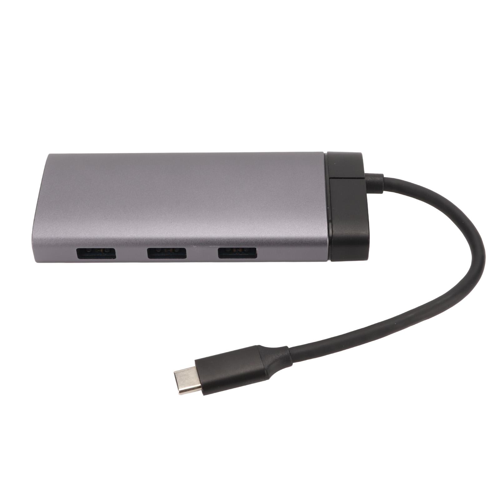 

Док-станция USB C 5 в 1 PD Fast Charge 4K HD Easy Connection Темно-серый USB C Splitter для