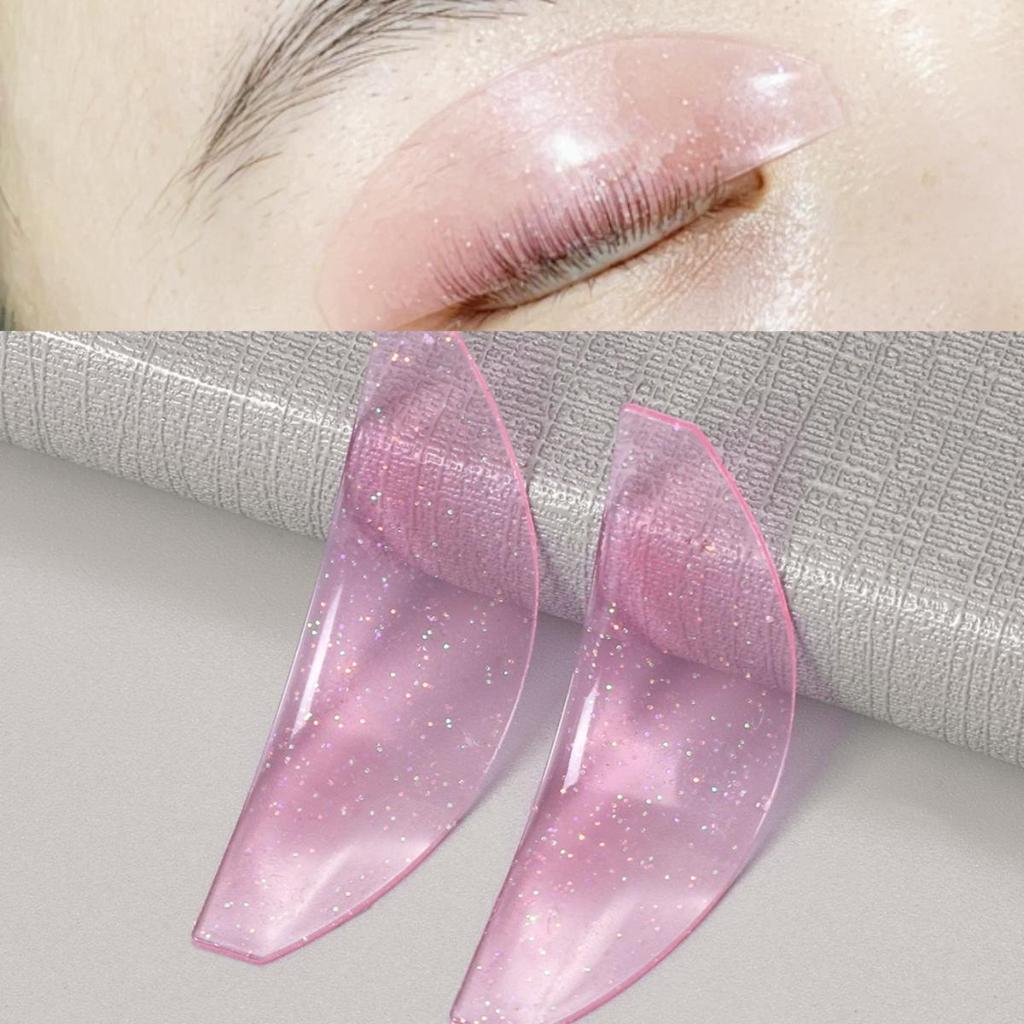 BLACKWINGS 1 Pair Eyelash Perm Silicone Pads, Curling Pads for Lash Lift, with Size Guide Chart, Hypoallergenic Reusable Accessories