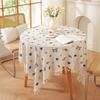 American Linen Natural Color Embroidery Embroidery Fringed Flower Coffee Table Tablecloth Dining Table Cloth Ins Decoration