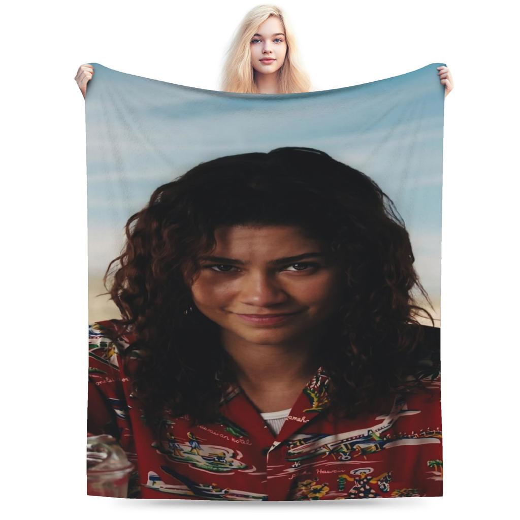 Comfortable Euphorias Season 3 Blanket Merch Bed Decorative Throw Blankets Lightweight Fleece for Car