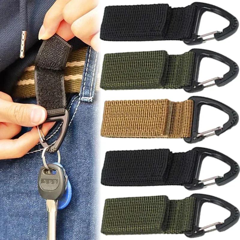Outdoor Tactical Nylon Webbing Backpack Buckle Single-point Triangle Multifunctional Mountaineering Buckle D-ring Key Chain