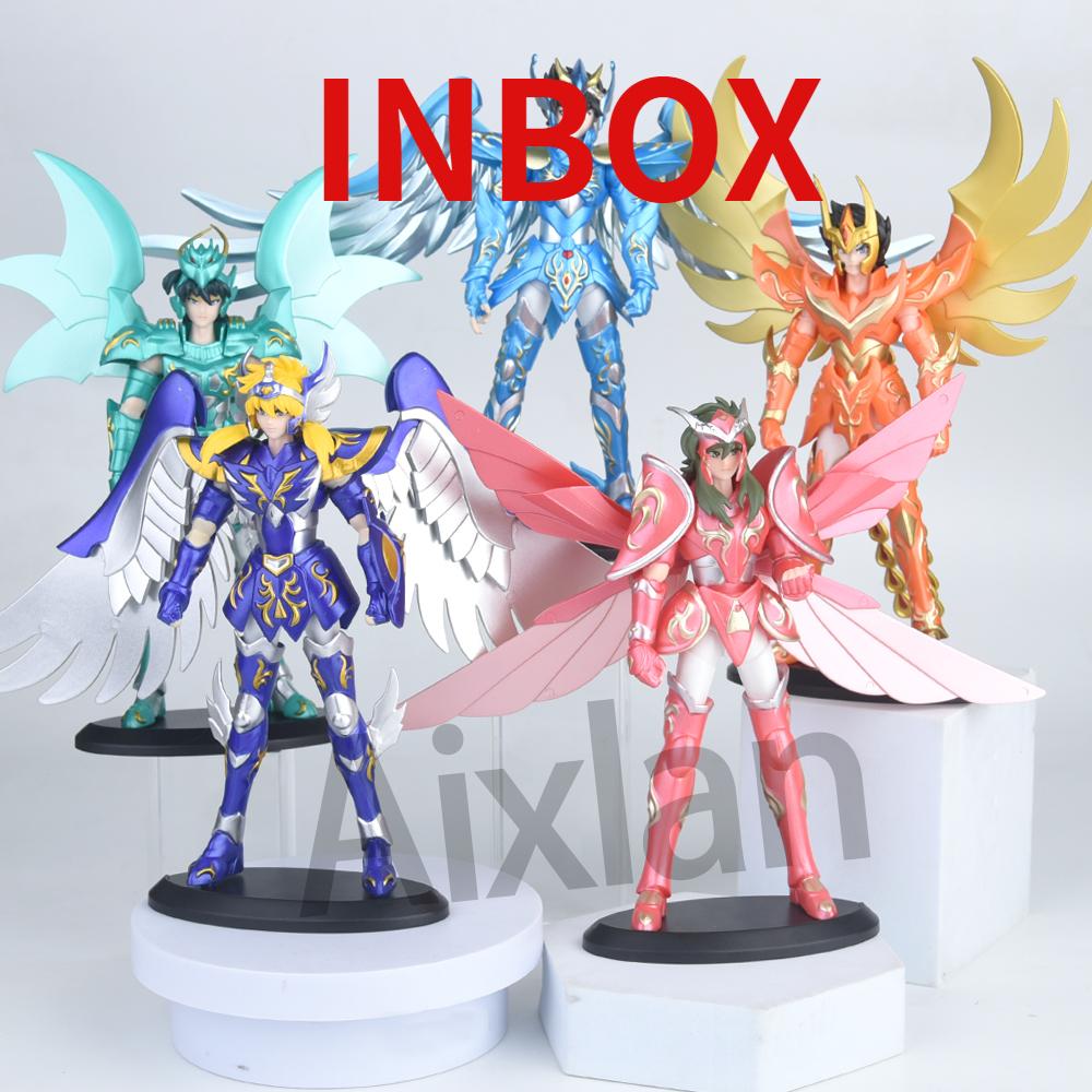 Aixlan 5PCS SET Saint Seiya Figure God Tenma God Hyoga 19CM  Saint PVC Action Figure Amine Toy Birthday Gift Ollectible Figurine