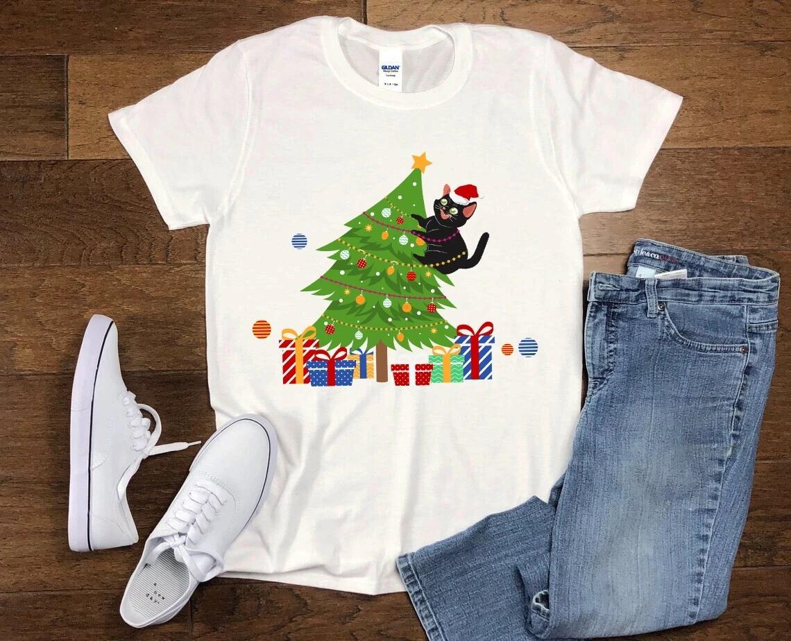 Men s and Women s T-shirts Santa Hat M