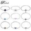 Braccialetti Originali in Argento 925 Stella Luna Fiocco di Neve Romantico Occhio del Diavolo Adatti per Charms Fai da Te Regali di Gioielli per Compleanno 17-20CM
