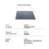 JD Original Striped Flocked Entrance Mat, Home Use Cuttable Dust-Removing Non-Slip Absorbent Doormat, Gray 40*60cm
