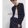 MD Autumn Women Clothes Casual Simplicity Style Slim Fit Cotton Short Round Neck Sweater Knitted Cardigan 5710665