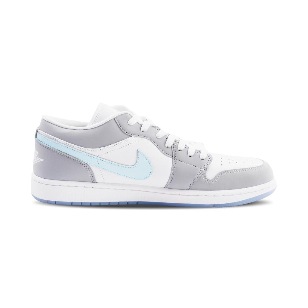 Jordan Air Jordan 1 Low top Vintage Basketball Shoes Women's Gray Blue DC0774-105(Team886-)