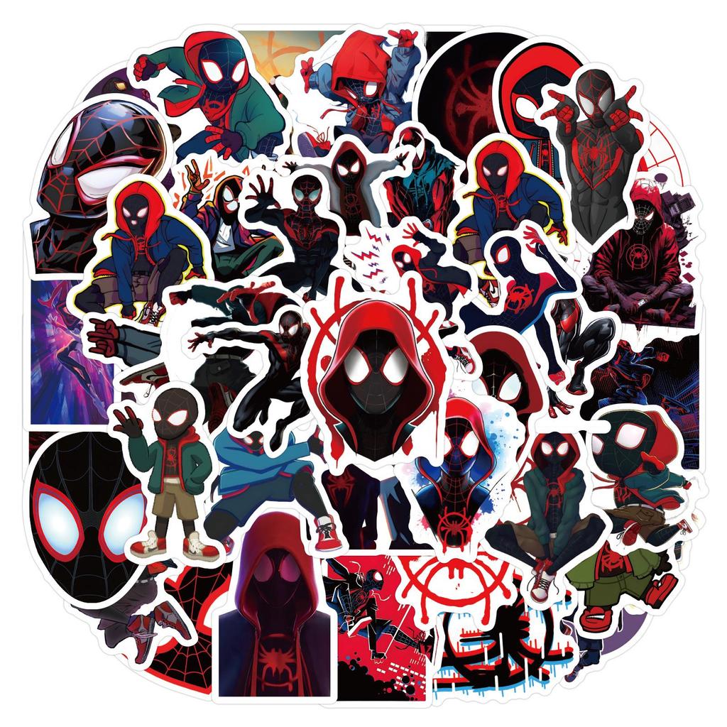 50PCS Cartoon Spider-Man Stickers: Waterproof Decor for Journal, Water Bottle, Computer