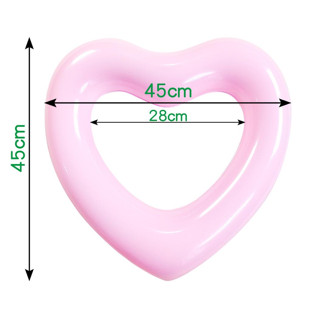 Love Swimming Ring Inflatable Heart Kid Funny Beach Pool Float Floating Object Pvc Tube Heart Shaped Inflatable Circle Life Buoy