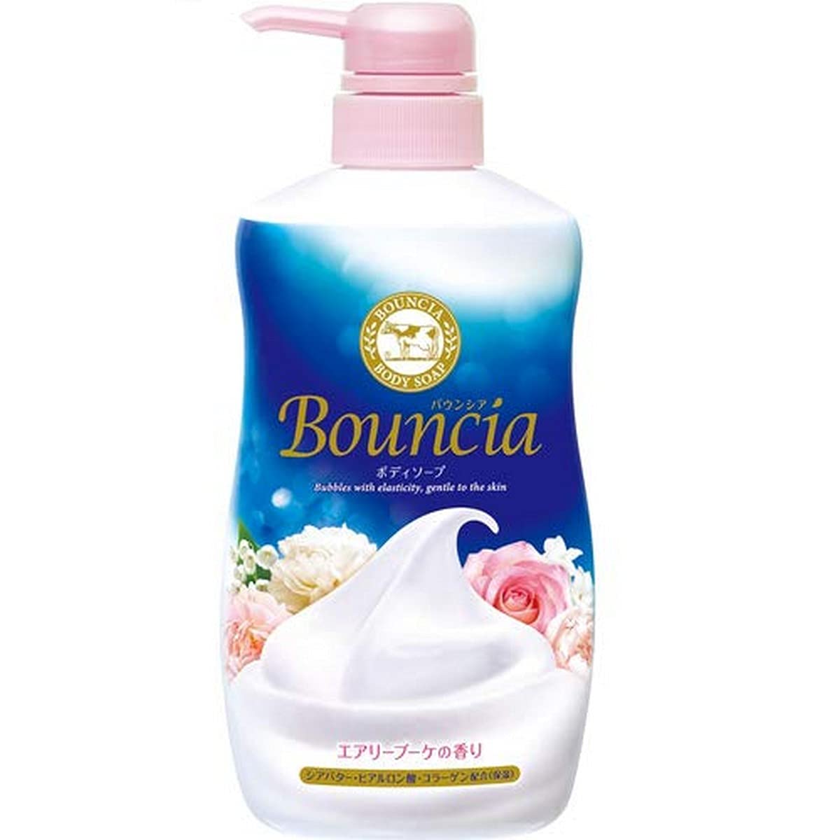 Bouncia Body Soap, Airy Bouquet Scent, with Pump, 500mL