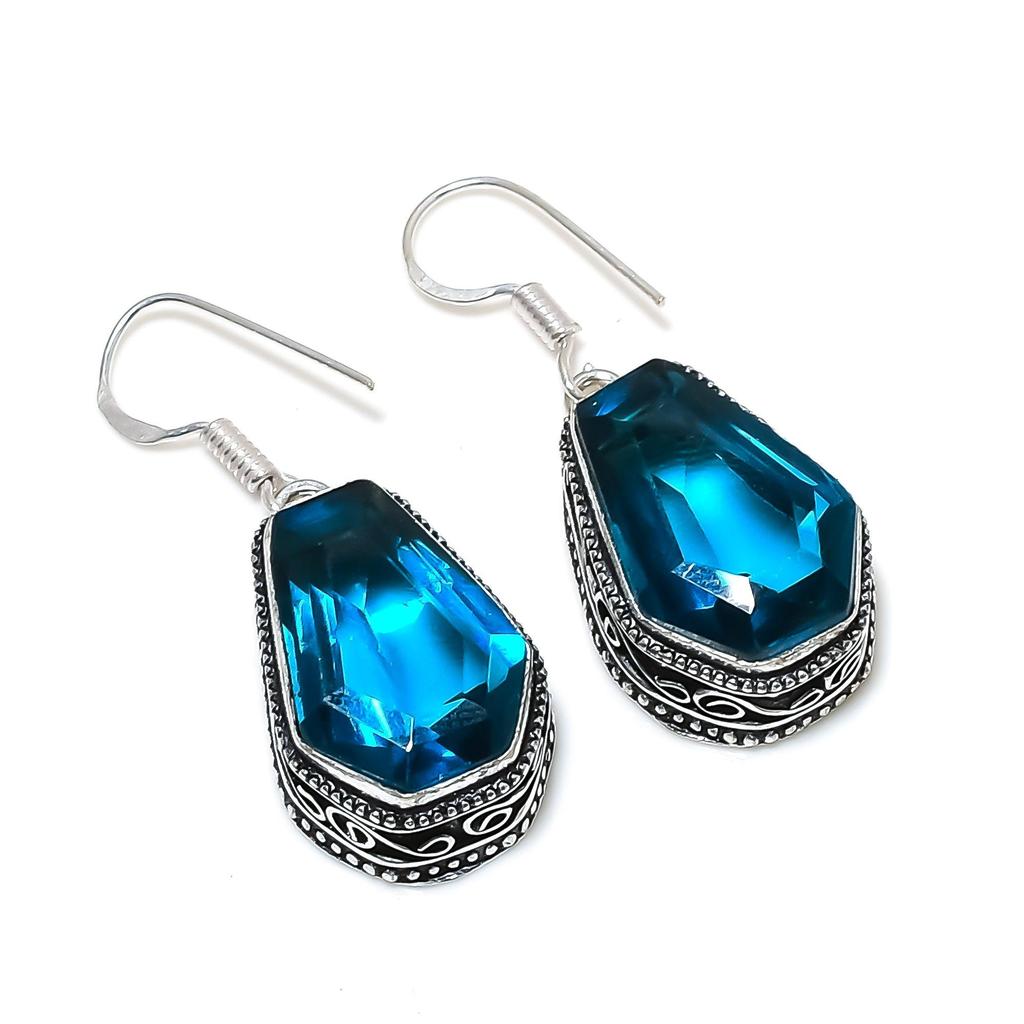 Atemberaubende indocolite Sarg Edelstein Ohrringe, 925 Sterling Silber Ohrring, Handgefertigter Boho Silber Schmuck Hängeohrringe, Muttertagsgeschenk