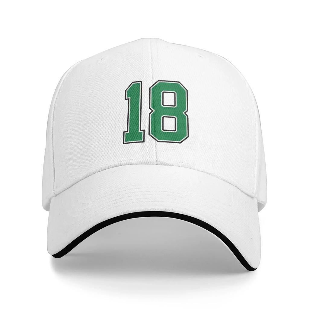 Nummer 18 Grün Lässige Baseballkappe Frühling Trucker-Hut Sonnenschutz Outdoor-Sport Snapback-Kappe Damen Herren Klassische Baseballkappen