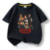 T-shirt pour enfants en coton pur avec imprimé dessin animé Stranger Things