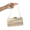 2024 New Pattern Dinner Single Shoulder Bag Satchel High Archives Banquet Hand bag Wallet Striped Acrylic Clutch Bag