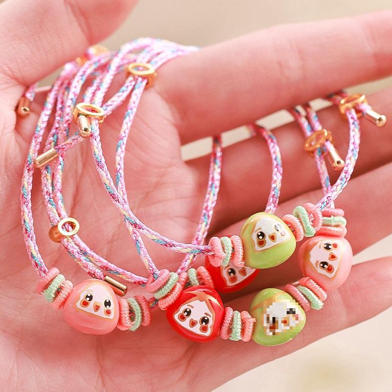 Five-Colored Dragon Boat Festival Zongzi Bracelet - Handmade Red Rope for Men, Women, Children, Baby Gifts