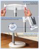 Eary Tablet Phone Floor Stand With 360 Rotatable Height Adjustment Non-Slip Stable Metal Base Phone Clip Holder Desk Accessories