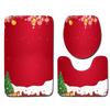 Santa Toilet Three-Piece Floor Mat Doormat Bathroom Carpet