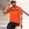 2026 New Model Unisexs Summer 100 Cotton Fashionable Casual Loose Plus Size Respect Letter Printed Sports Round Neck Short Sleeve