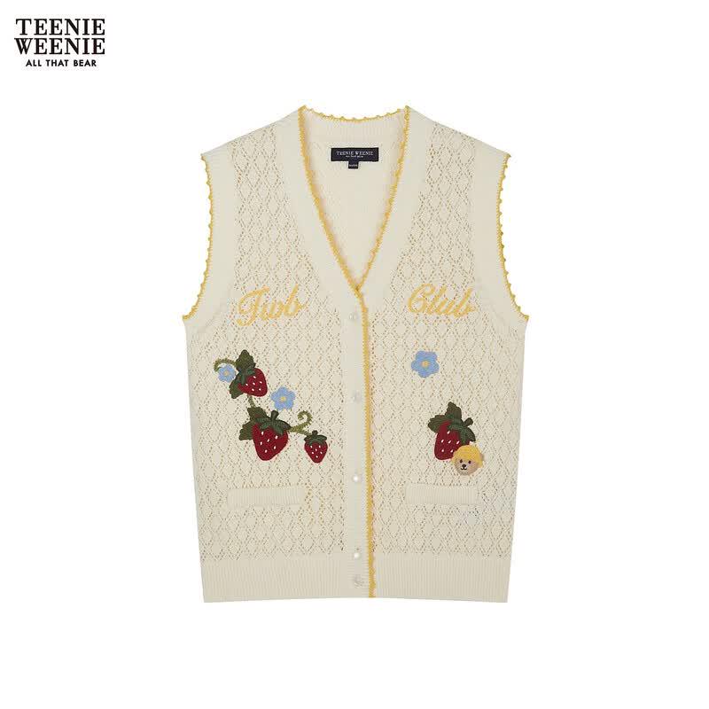 Teenie Weenie Bear Letter Knit Cardigan S