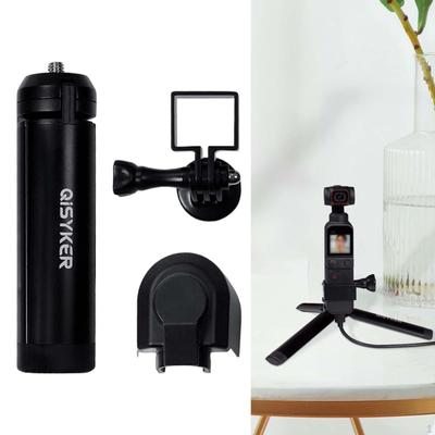 Mini trépied compact avec capuchon de protection d'objectif, cardan de bureau portable en alliage d'aluminium