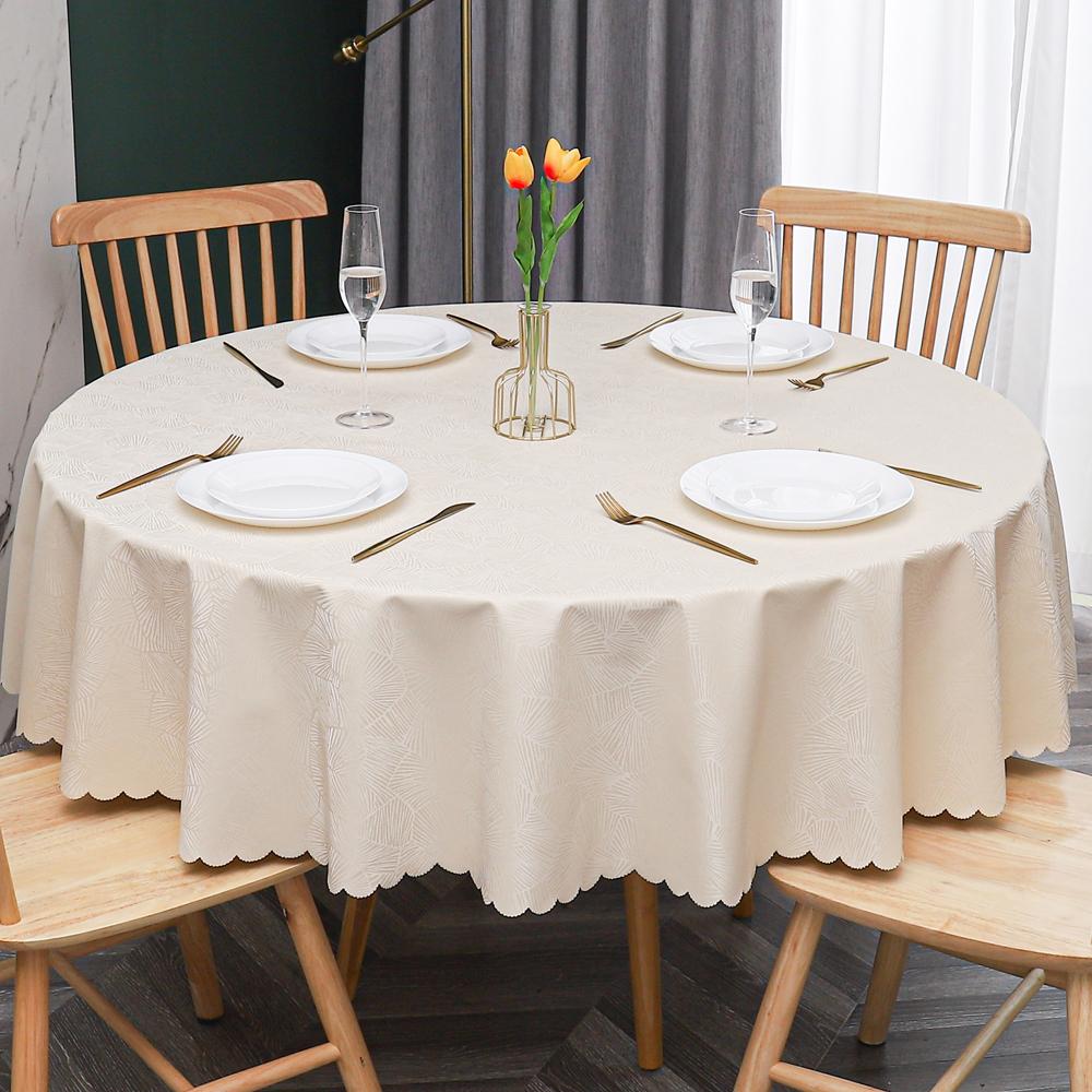 Round Tablecloth Pvc Waterproof Antifouling Table Cloth Outdoor Kitchen Dining Table Cover Size 120-200Cm Professional Supplies