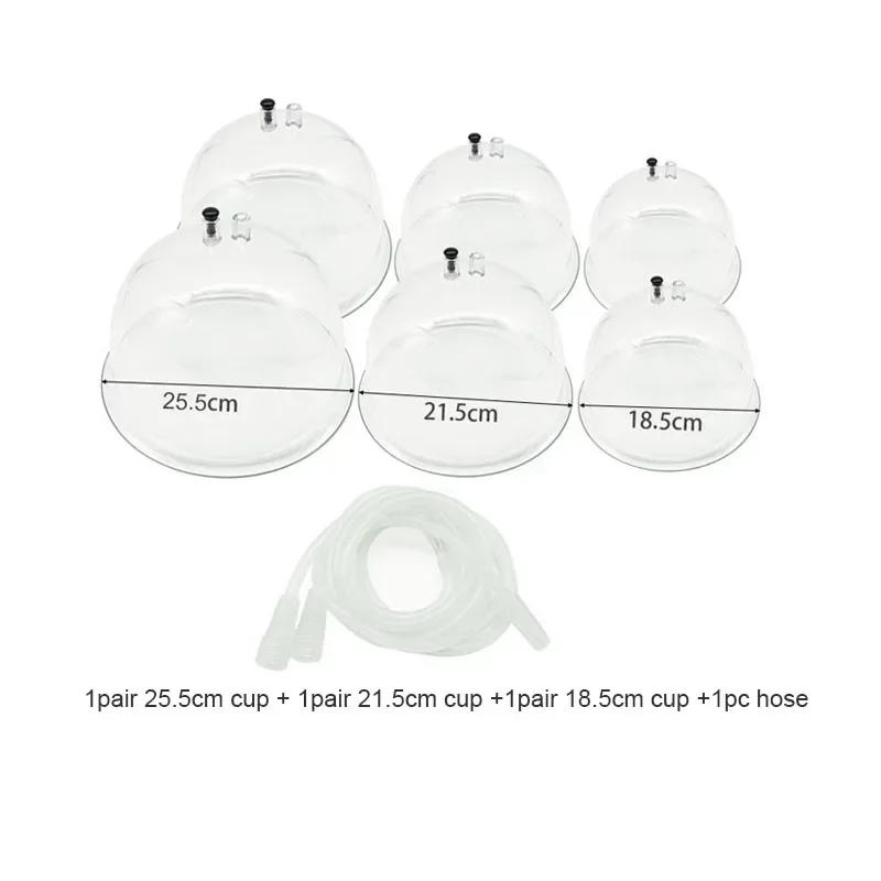 25.5CM Grande Ventosa a Vuoto Potenziamento Glutei Modellamento Contorni del Corpo Potenziamento Seno Pompa in Plastica per Sollevamento Fianchi Vaso per Coppettazione