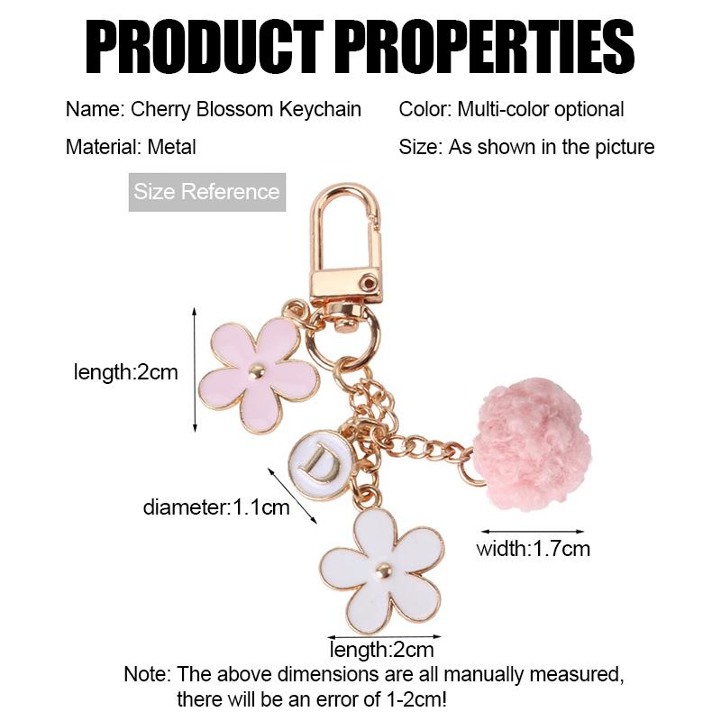 Lovely Ribbon Flower Keychain For Men Women Bag Car Key Holder Keyring Gifts