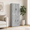 Cabinet Set 2 Pcs Grey Sonoma Particleboard