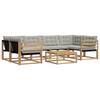 Outdoor Sofa Set 7 Pcs White and Light Grey 79 X 79 X 37 Cm