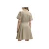 Fila Original Skin-Friendly UV Resistant Versatile Simple Cool Short Sleeve Dress Women Dresses Khaki F11W529301F-LK