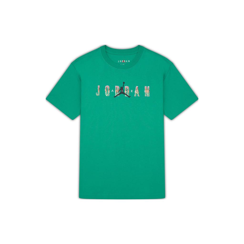 Jordan DNA Print Letter Large Logo Short Sleeve T-Shirt Men Tops Green DQ5884-324