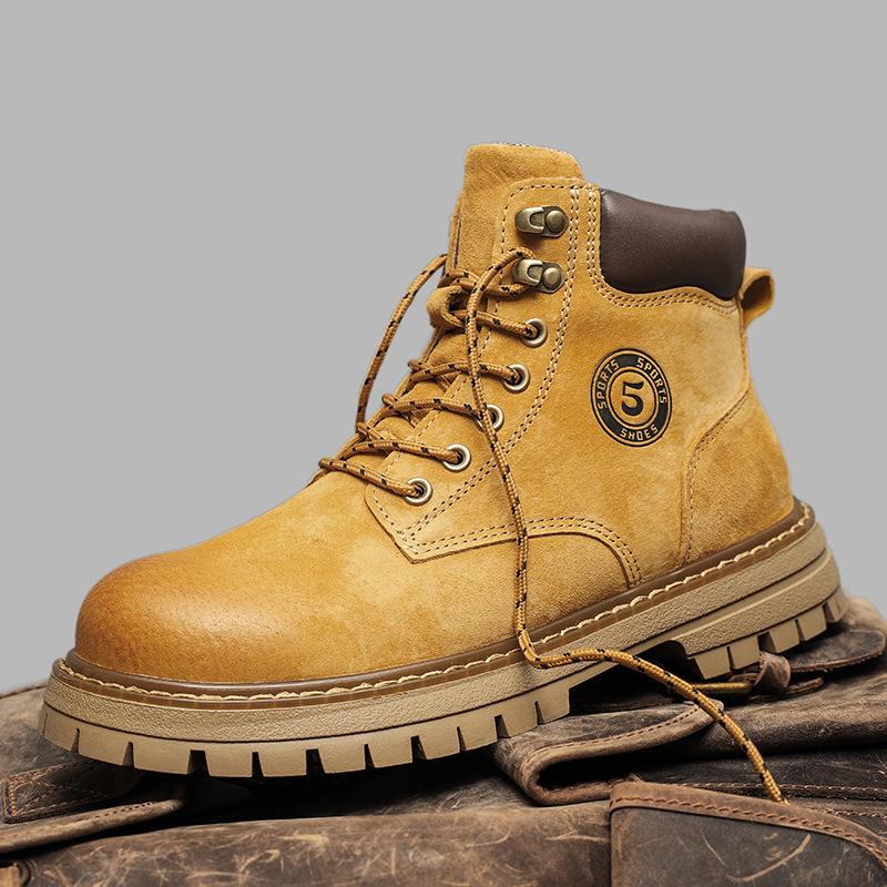 Martin Boots Paar klassische explosive Rhabarberstiefel Damen Leder High-Top dicksohlige erhöhende lässige vielseitige Herrenstiefel