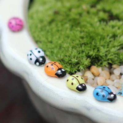 10 Stück Miniatur Marienkäfer Figuren Kleine Marienkäfer Tiere Statue für Feengarten Mikro Landschaft Dekoration Kuchenaufsatz
