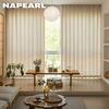1PC NAPEARL Cream Style Semi Blackout Curtains Japanese Imitation Linen Thick Curtains for Bedroom Living Room Balcony Window for Home Decor