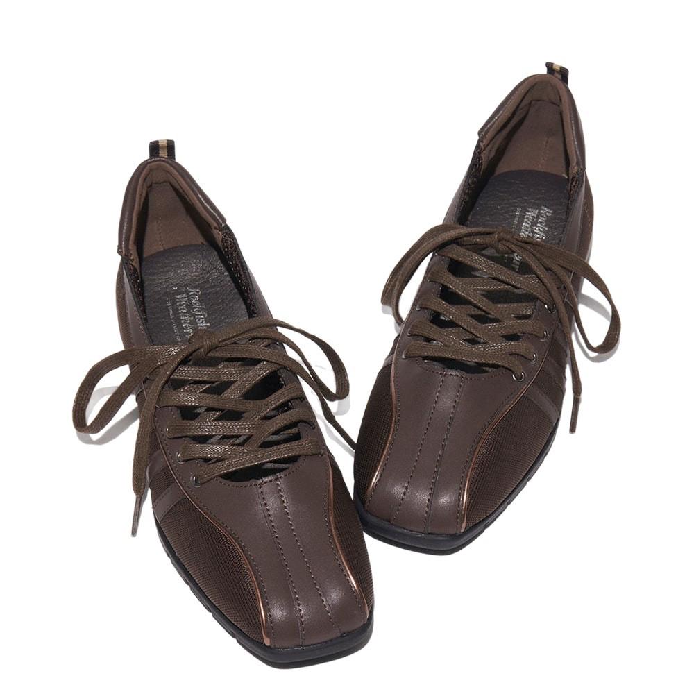 In-Stock Women's German Training Shoes: 2025 Autumn Korean Square Toe, Cross Strap Ballet Sneakers