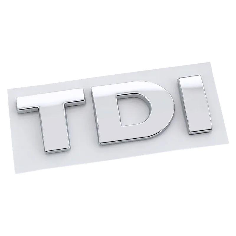 AAYX1 3d ABS Black Logo TDI Emblem Car Trunk Badge For Passat Jetta Touareg Tiguan Touran Golf 4 5 6 Caddy TDI Sticker Accessories