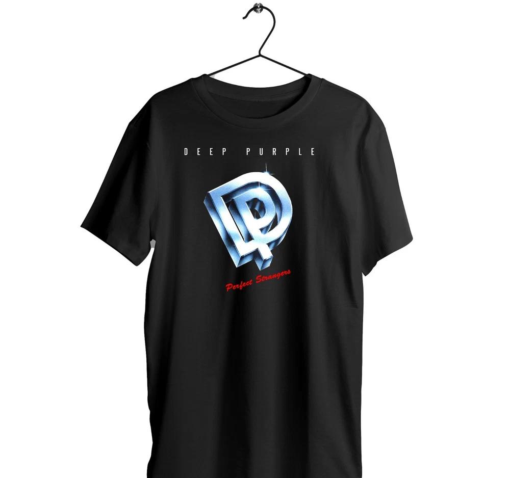 Deep Purple Perfect Strangers Black TShirt breathable Polyester  short sleeve L