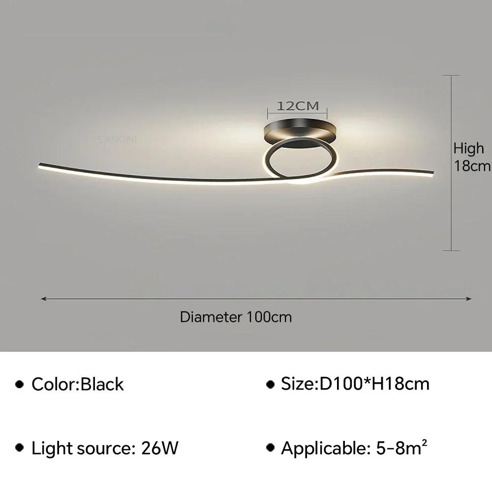 Modern LED Ceiling Lamp for Living Dining Room Bedroom Corridor Ceiling Chandelier Indoor Home Decor Lighting Fixture Luster