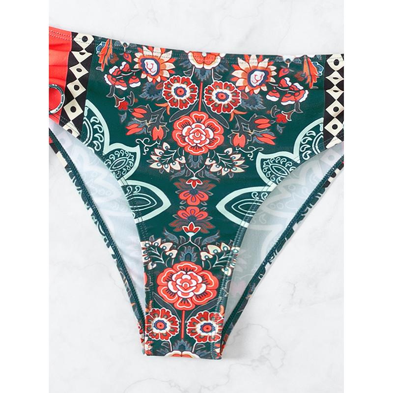 Neues Damen-Bikini-Set Badeanzug Badebekleidung Übergröße Push-Up Groß Groß Blumig Badeanzüge Strandbekleidung Badesachen