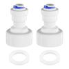 Food Grade Quick Connection Adapter 3/4 To 1/4 Thread Strong Plastic Fittings Easy Installs for Water Filters