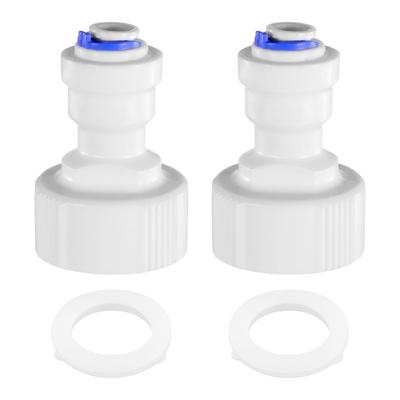 2 Pieces Plastic Water Filter Connectors Leak Proof Designs Adapter for Reverse Osmosis Systems Aquariums Dishwashers