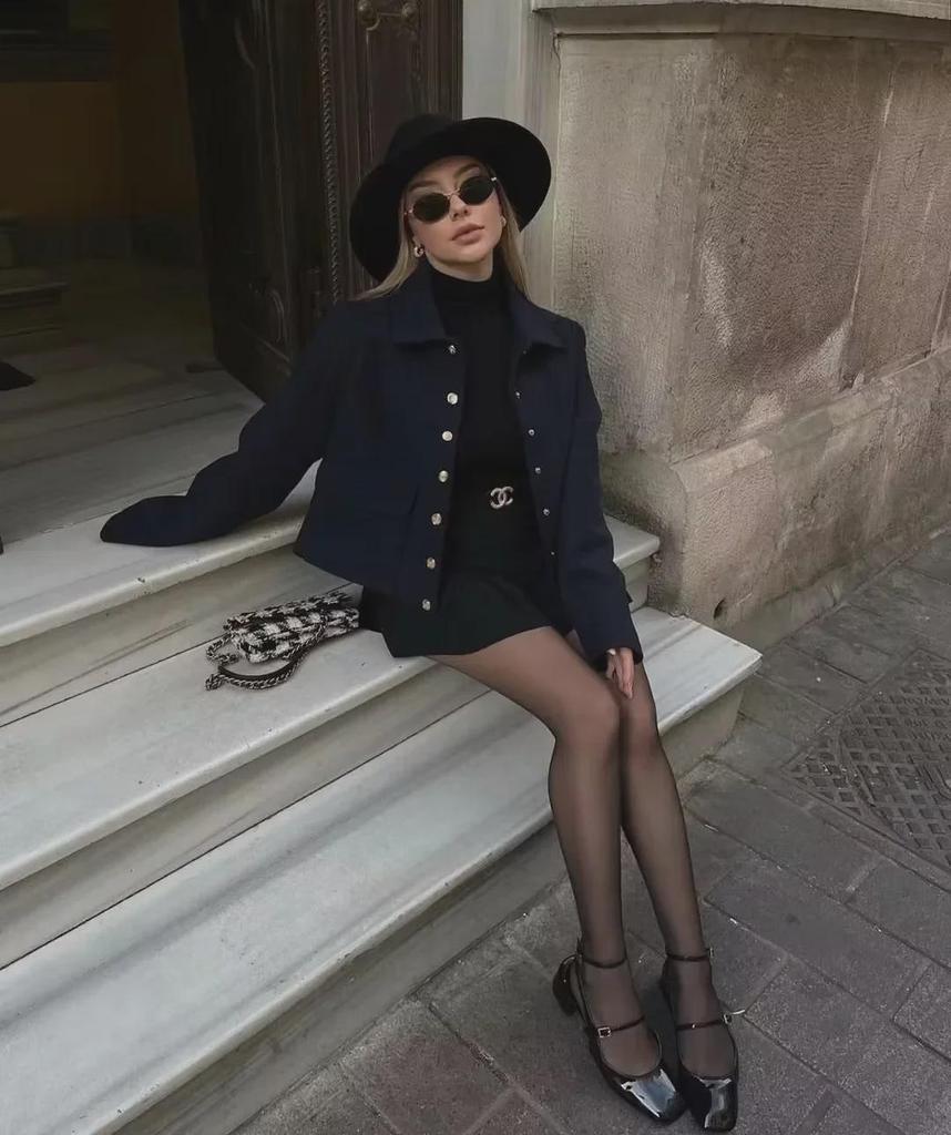 2023 Damen-Revers-Einreiherjacke mit weichen Metallknöpfen, erhältlich in zwei Farben – europäischer und amerikanischer Stil