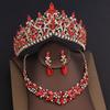 Luxury Crown Bridal Jewelry Sets for Women Tiaras and Necklace Earrings Prom Bride Jewelry Set Wedding Dress Accessories
