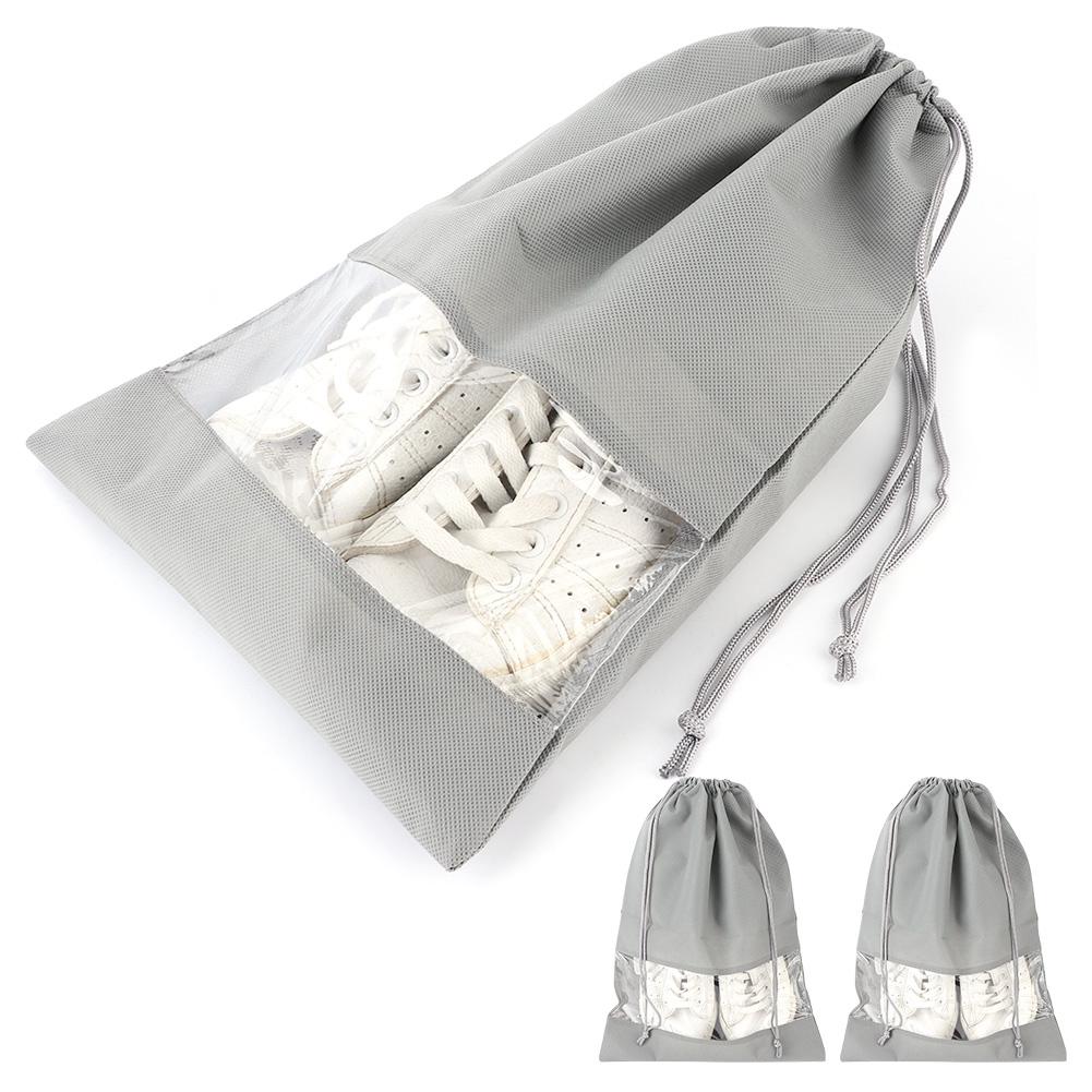 3Pcs NonWoven Fabric Shoes Storage Bag Travel Dust Proof Shoe Bag for Household Storage(M Size
