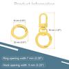 30pcs Lobster Claw Fastener Keychain Swivel Trigger Clips Zinc Alloy Colorful Key Chain Clips Snap Hook Jump Flat Split Ring DIY Craft Jewelry Making